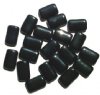 20 18mm Black Chiclet Glass Beads